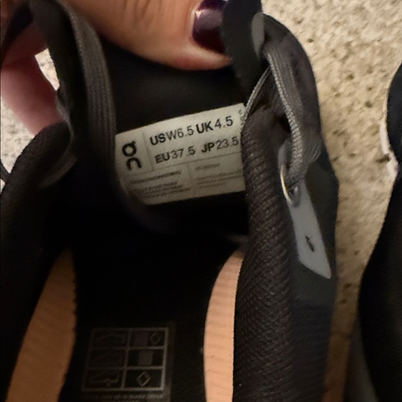 On Running CloudFlow Women's Black and Peach Athletic Shoes - Picture 5 of 9